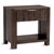 Handsome coco brown mango wood nightstand. One drawer with carved fluted design, and open shelving space below. Subtle...