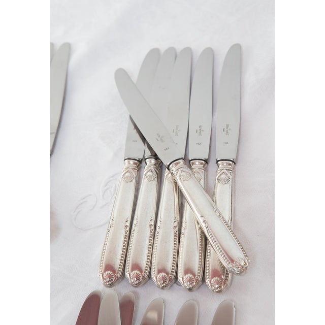 French Table and Starter Knife Set for 12 from Ravinet Denfert, 1950s, Set of 24 For Sale - Image 6 of 12