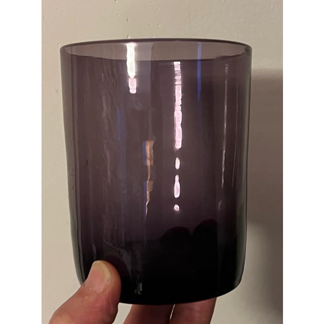 Antique 19th century Anglo Irish blown amethyst glass tumbler. The base with polished pontil. Measures 4 1/8" tall x 3...