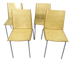 Bent Plywood Millefoglie Stacking Chair by Cisotti & Laube for Plank, Italy, 1990s, Set of 4