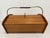 Mid-Century Teak Wood Sewing Tool Storage Box W/ Metal Handle Hinged 1950s MCM For Sale - Image 10 of 10