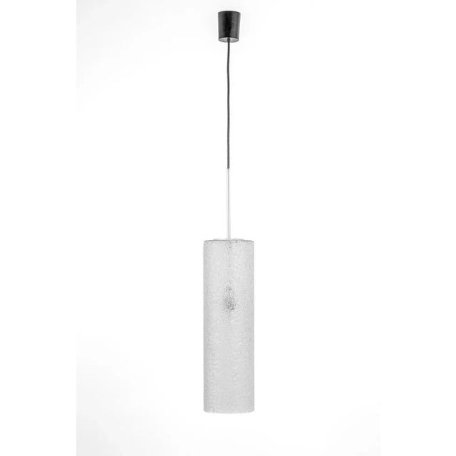 Large Tube Murano Pendant Lights attributed to Doria, 1970s For Sale - Image 4 of 10