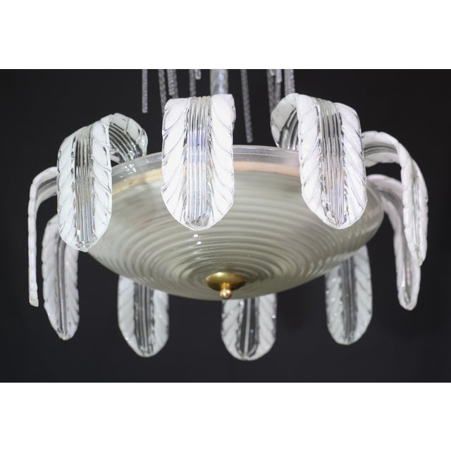 Museal Art Decò Ercole Barovier Murano Glass Chandelier, 1930 For Sale - Image 14 of 18