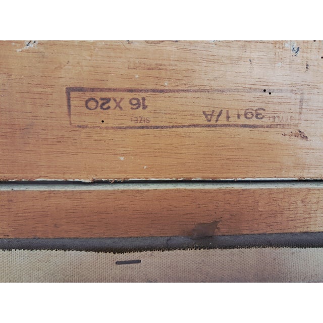 Vintage Floral Oil Painting on Canvas with Ornate Gilt Frame Flowers, Circa 1980 For Sale - Image 9 of 18