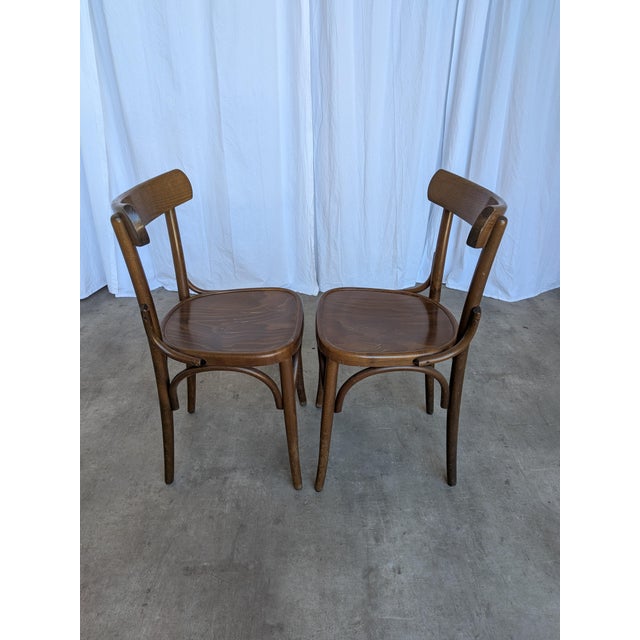 Wood Mid-Century Bistro Style Dining Chair in Wood, Former Yugoslavia, 1970s For Sale - Image 7 of 18