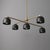 Mid-Century Modern Brass Dome Chandelier, 5-Light Black Pendant Lighting, Mid Century Dining Room Fixture For Sale - Image 6 of 7