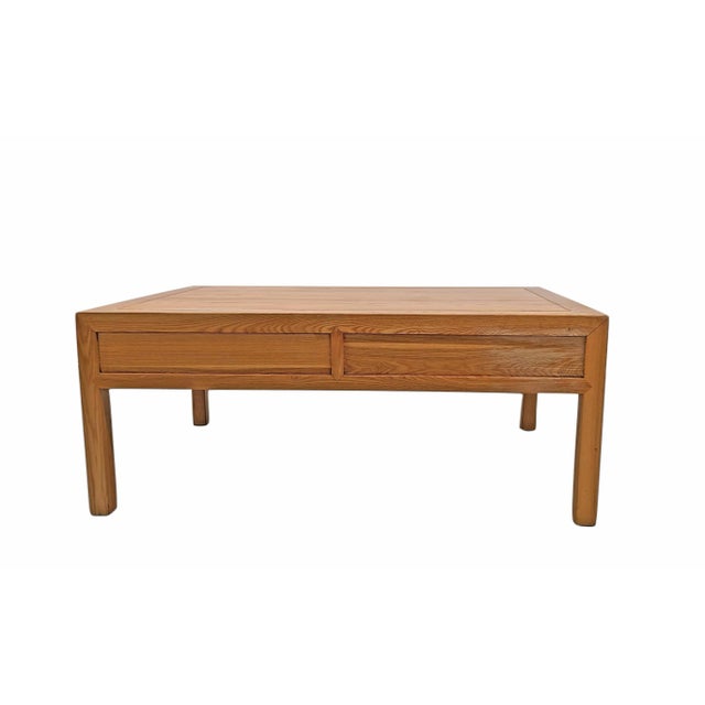 Ming Dynasty Elm Two Drawers Coffee Table For Sale - Image 9 of 9