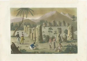 Ferrario, The Ancient Pillars on Rota Island, 1831, Print