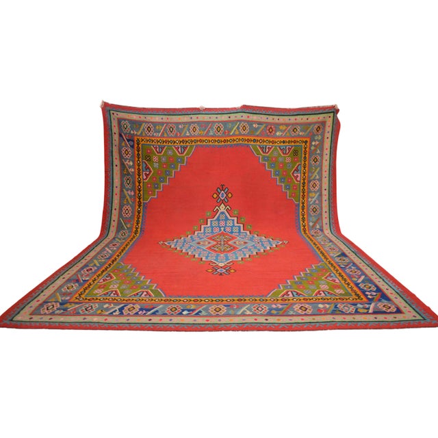 1930s Antique Oushak Rug Turkish Hand Woven Oversized Area Rug - 9′10″ × 12′10″ For Sale - Image 4 of 18