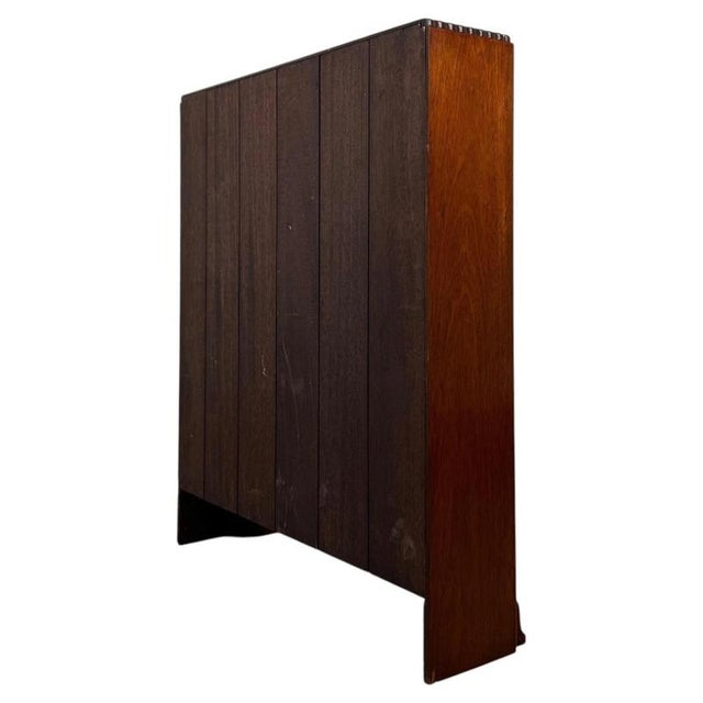 Wood Antique Narrow Mahogany Bookcase, 1900s For Sale - Image 7 of 11