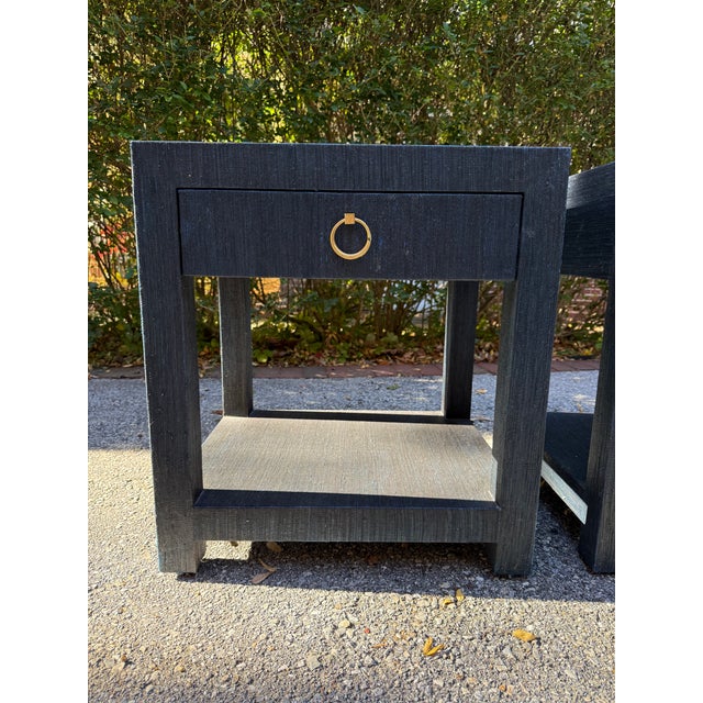 Serena & Lily Pair of Serena and Lily Blake 1-Drawer Nightstands in Blue For Sale - Image 4 of 18