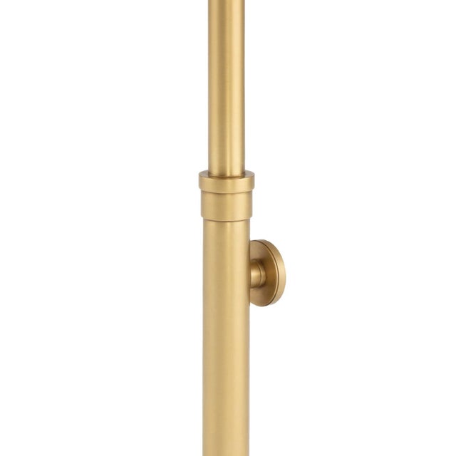 Contemporary Myles Accent Table Large, Natural Brass with Marble Top For Sale - Image 3 of 6