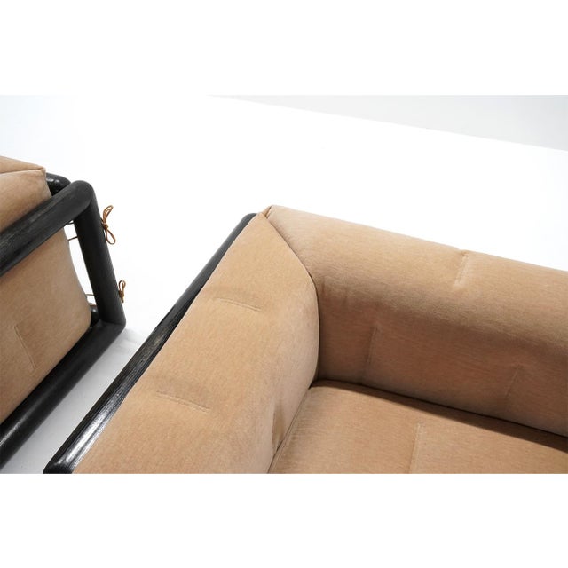 Black Cornaro Lounge Chairs by Carlo Scarpa for Simon Gavina, Italy, 1970s, Set of 2 For Sale - Image 8 of 13