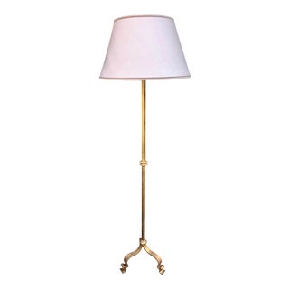 Dennis & Leen Modern Designer Gilt Metal Floor Lamp For Sale