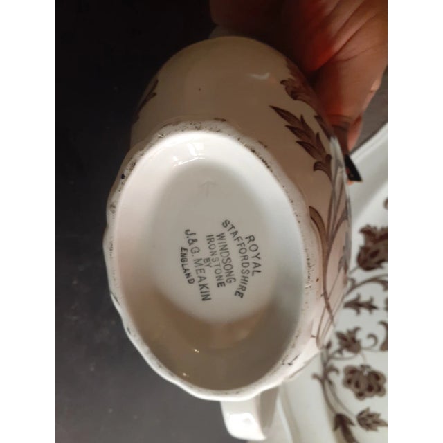 This is a GORGEOUS JG Meakin Ironstone England Pair of Platter & Gravy Boat. Platter is 12"x14" Gravy Boat is 8" Procured...