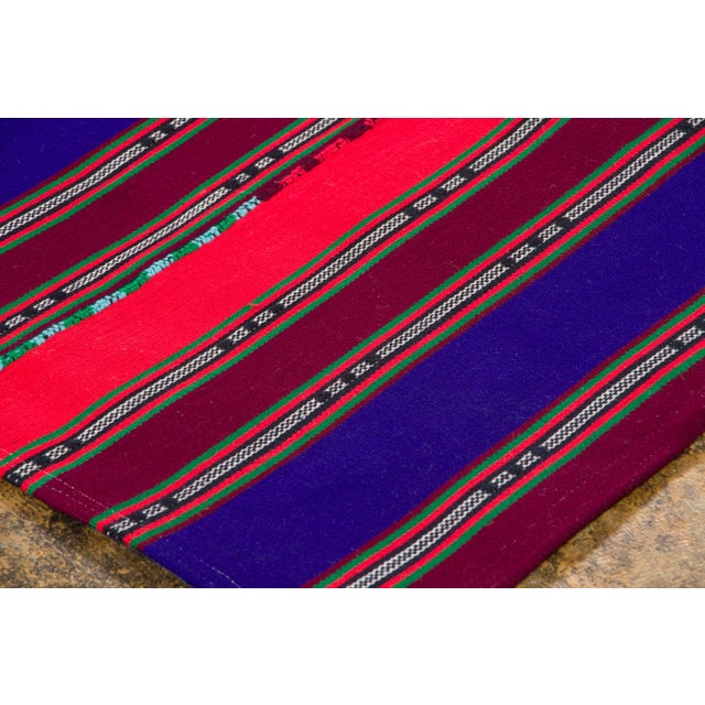 1950s Vintage Chaput Kilim Wool Rug With Striped Design by Rug & Kilim, 1950-1959 For Sale - Image 5 of 6