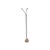 This elegant pendant is masterfully carved from clear, luminous crystal glass, capturing the joyful likeness of the...