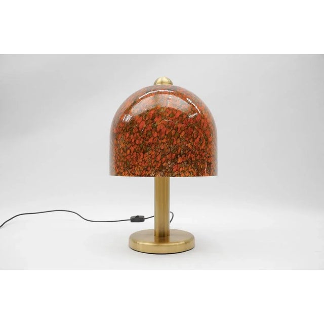 Brown Multicolored Glass Table Lamp from Peill & Putzler, 1960s For Sale - Image 8 of 8