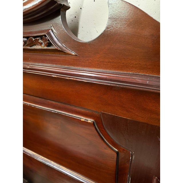 Wood Late 19th Century Magnificent Antique Carved Mahogany Four-Poster King Bed For Sale - Image 7 of 7