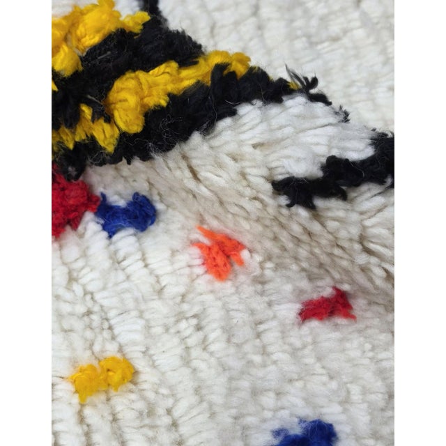 Handwoven Colorful Azilal Wool Rug - 9.8 X 6.2 Ft For Sale - Image 4 of 8