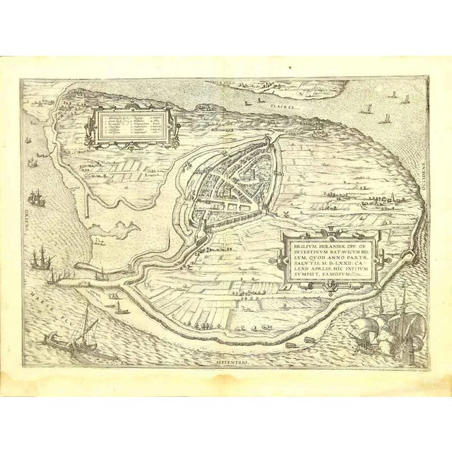 Franz Hogenberg - Brielle Den Briel - Etching - Late 16th Century For Sale - Image 3 of 3