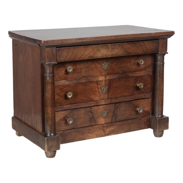19th Century French Empire Miniature Commode, Walnut, Circa 1800-1820 For Sale