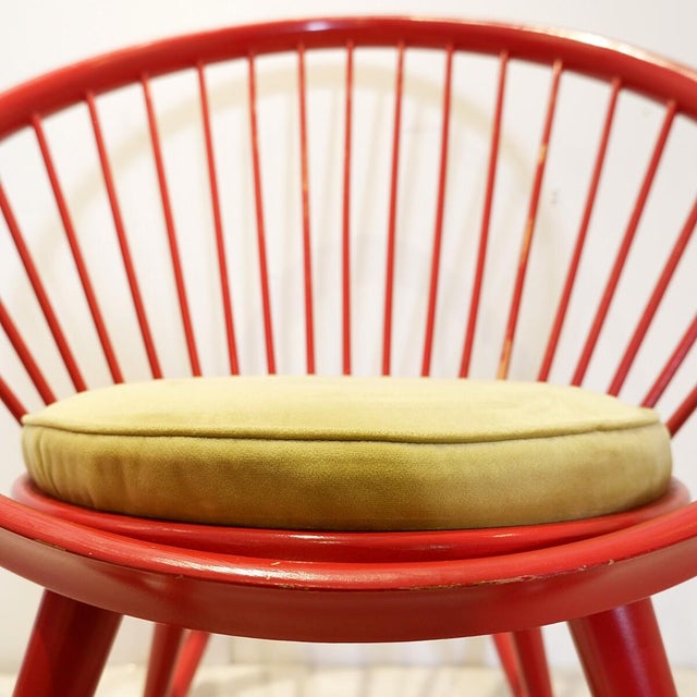 Wood Vintage Circle Rocking Chair by Yngve Ekström for Stol AB Sweden, 1960s For Sale - Image 7 of 13