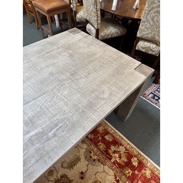 Restoration Hardware Reclaimed Oak Wood Dining Table For Sale In San Francisco - Image 6 of 12
