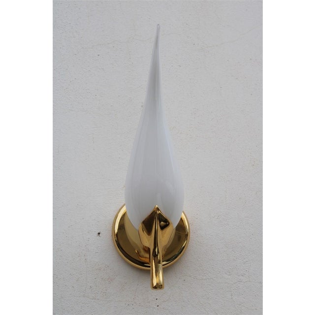 Foglia Wall Lamp in Murano Glass, Brass Structure, and 24KT Gold Leaf from Franco Luce, 1970s, in Very Good conditions....