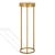 Gold Hannahmarie Round Stone Drink Table in Gold with White Marble Top For Sale - Image 8 of 8