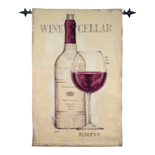 Wine Cellar Loom Woven Tapestry - 190x140cm (6'3"x4'7") - Requires Rod Size 4 For Sale