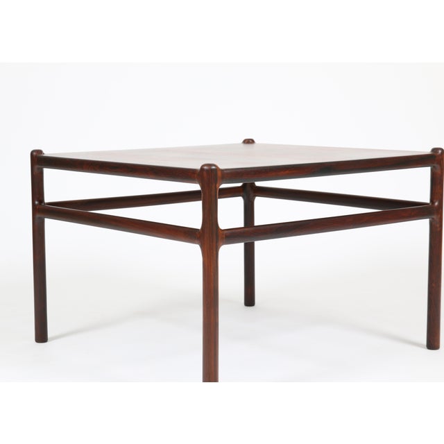 Vintage 1960 Danish Square Rosewood Coffee or Corner Table by Cf Christensen For Sale - Image 11 of 12