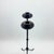 Hand Forged Iron Candelabra Pair (105cm) Antique Copper Hammered Stem with Socket and Drip Plate For Sale - Image 4 of 7