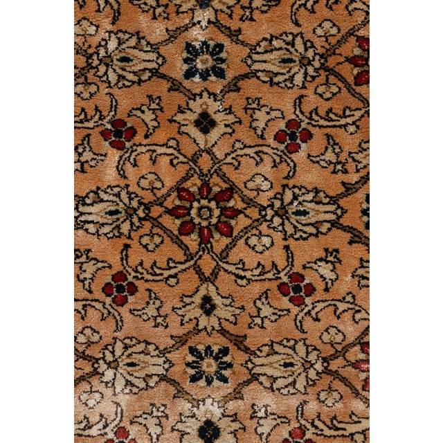Traditional Antique Persian Qum Rug in Beige-Brown and Red Floral Pattern, From Rug & Kilim For Sale - Image 3 of 8