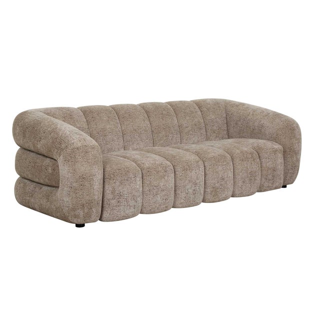 Brown Modella Upholstered Chenille Sofa For Sale - Image 8 of 11