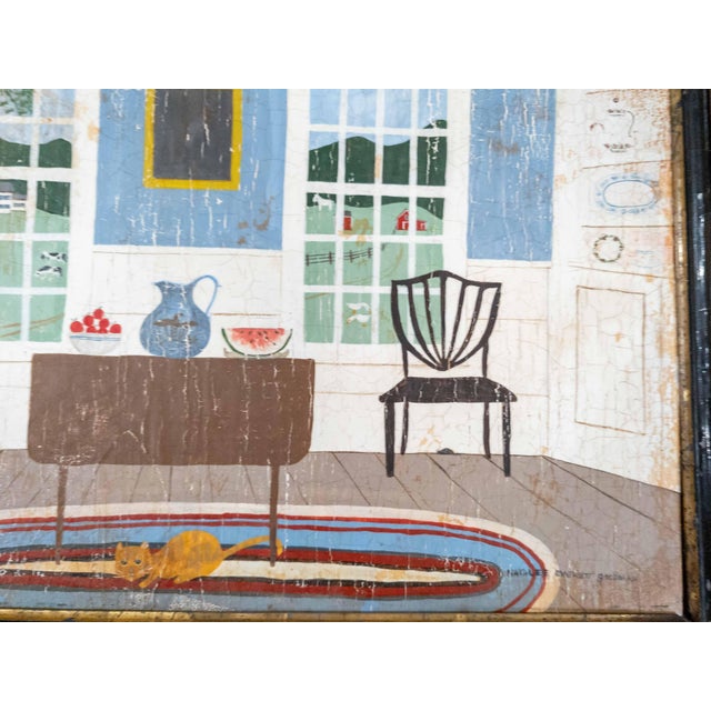 20th Century American Folk Out Outside Art Painting by Natalee Everett Goodman For Sale - Image 9 of 16