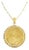 1OZ Fine Gold Lady Liberty Medallion Necklace Rope Halo 16" For Sale