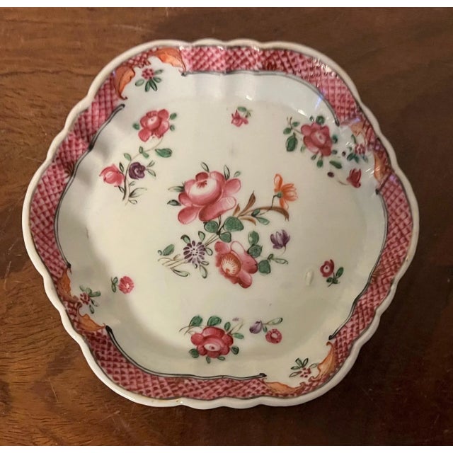 18th Century 18th Century Chinese Export Porcelain Famille Rose Hexagonal Tea Pot Stand For Sale - Image 5 of 10