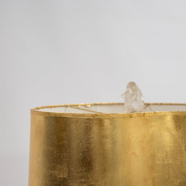 Brass and Crystal Lamp, 1940s For Sale - Image 6 of 11