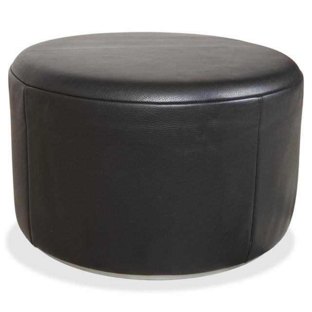 Set of Model 684 Lounge Chair and Ottoman in Black Leather from Rolf Benz For Sale - Image 4 of 17