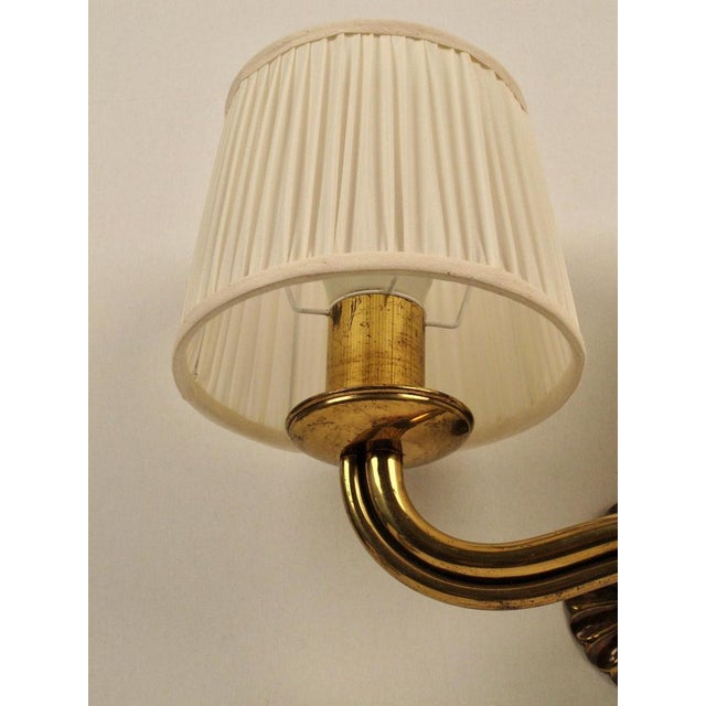 Modernistic Brass Wall Light attributed to Hugo Gorge, Austria, 1930s For Sale - Image 4 of 11