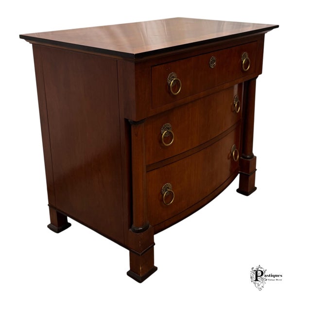 Brown Vintage Henredon French Empire Style Mahogany Nightstands - Pair For Sale - Image 8 of 12