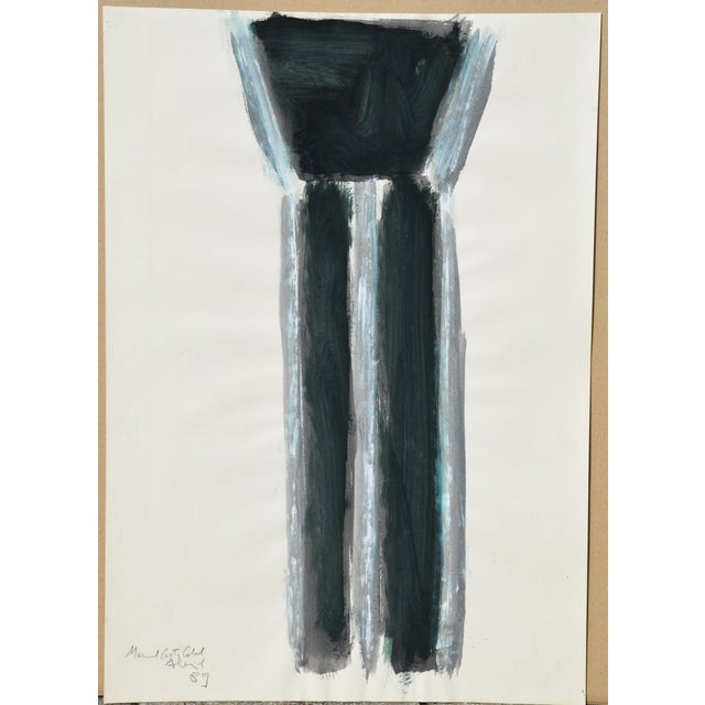 Manuel Costa Cabral *1941 Lisbon Abstraction / Minimalist Object Signed & dated lower left (April 1989) Egg tempera on...
