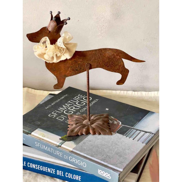Handcrafted Rust Rabbit, Cat and Dachshund, Italy, 1990s, Set of 3 For Sale - Image 10 of 13