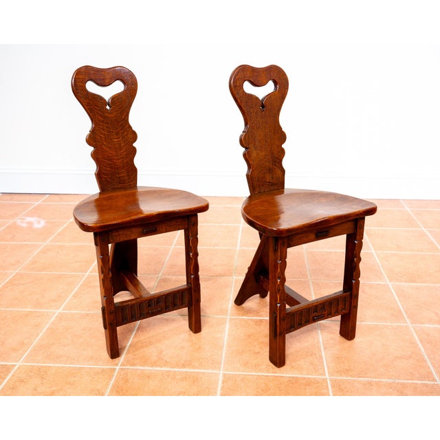 Arts & Crafts Tiger Oak Chairs by Rupert Griffiths for MCM, 1950s, Set of 2 For Sale - Image 11 of 18