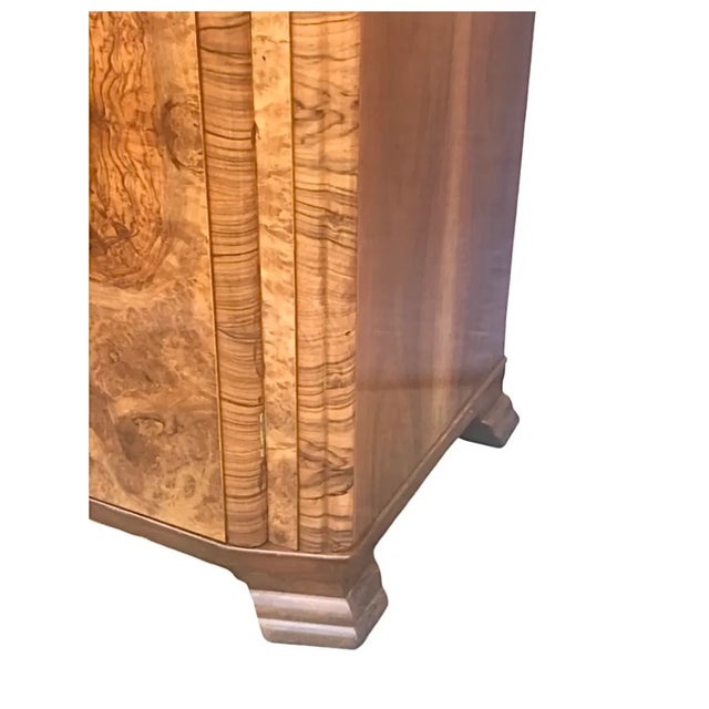 Brown Art Deco Burr Walnut Double Wardrobe, 1920s For Sale - Image 8 of 11