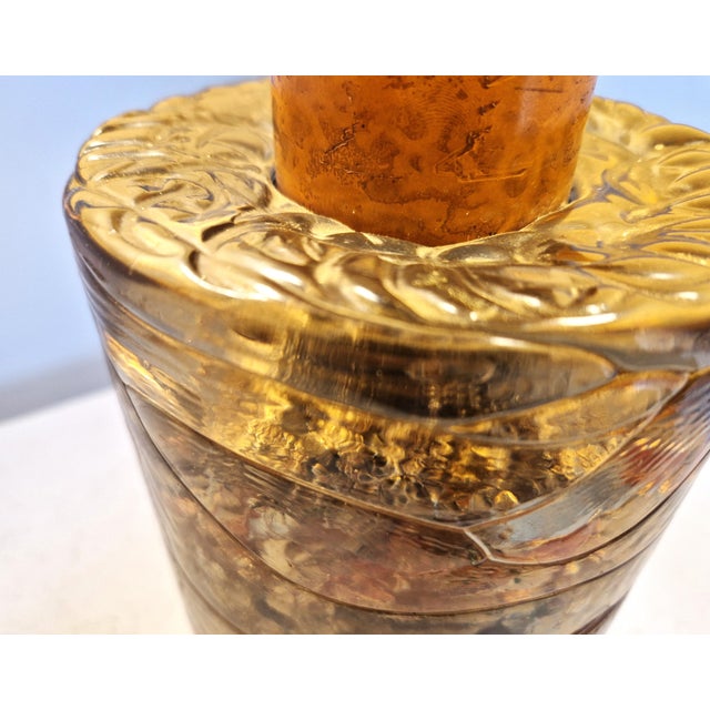 Mid-Century Modern Vintage Resin and Copper Lamp, 1970s For Sale - Image 3 of 12