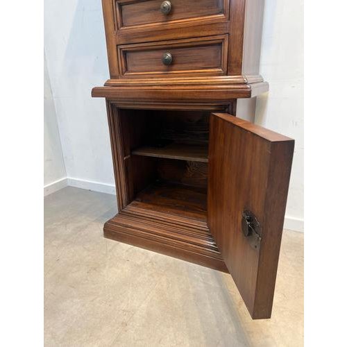 Wooden Cabinet with Vitrine Top For Sale - Image 6 of 7