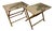 Vintage Chic Bamboo Folding Tray Tables With Painted Monkey Motif - Pair For Sale