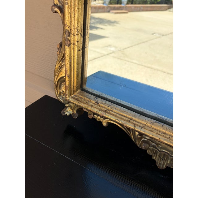 Mid-Century Italian Neoclassical Giltwood Mirror For Sale - Image 9 of 14